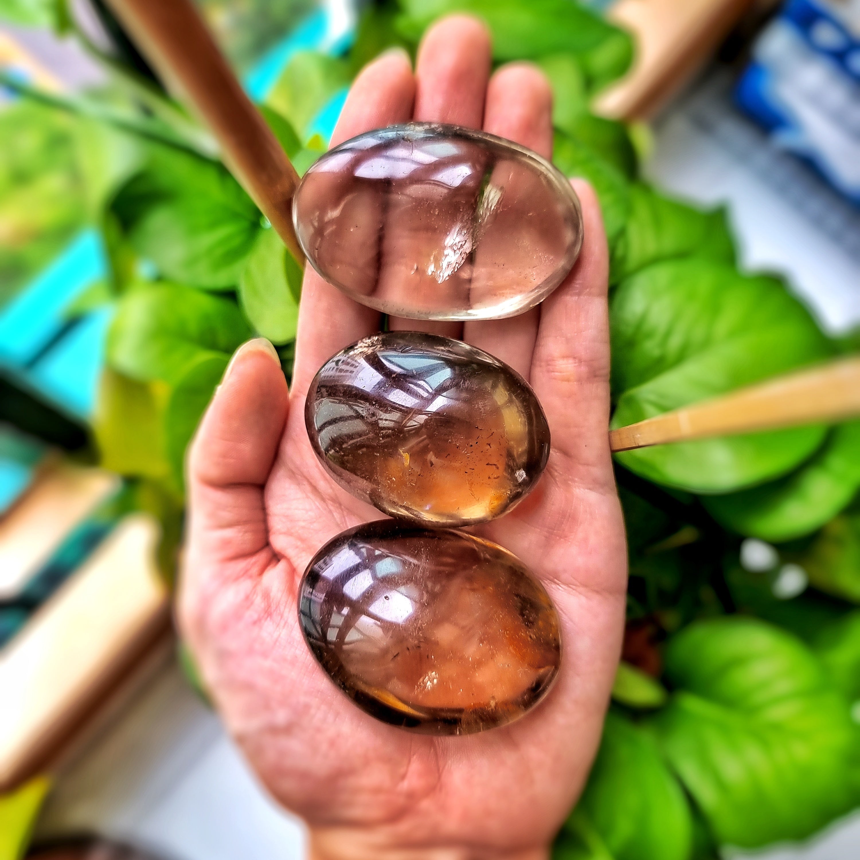 Smoky Quartz Palm Stone